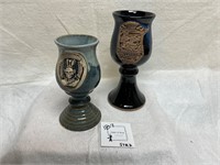 2 Colorado Renaissance Festival Ceramic Goblets