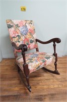 Nice Fabric Covered Rocking Chair