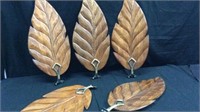Indoor/Outdoor Carved Leaf Oak Fan Blades - 10A