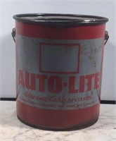 Auto-Lite Tin can w/ lid