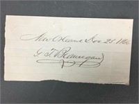 P.G.T Beauregard. Clipped Signature.