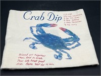 Alice’s cottage crab dip flour sack towel
