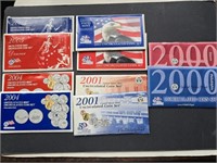 Various Dates Uncirculated Mint Sets (5) 2000-2005