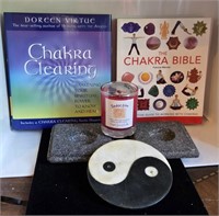 Chakra Pillar Candle Holders/Literature