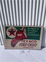 Texaco Fire-chief Paper Sign