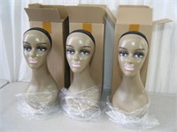 3 count brand new Mannequin Head
