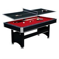 Spartan 6' Pool Table with Tennis Top - Black