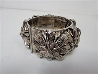 Metalic Floral Cuff Bracelet