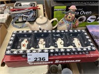 SNOWMAN RELISH TRAY, AND MORE