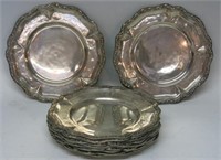 SET OF 10 MEXICAN 900 SILVER PLATES