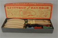 Vintage Keystone Wooden Tot Railroad Set