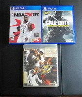 Three PS4 video games
