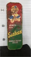 Vintage embossed tin Sunbeam Bread advertising