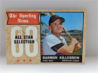 1968 Topps All Star Selection Killebrew 361 Damage