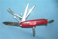 Eleven blade Swiss Army knife style pocket knife