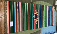 Rainbow Saltillo Mexican Blanket Rug