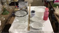 Glass dishes, large glass decorative bowl, water