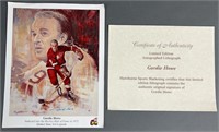 Gordie Howe Signed Lithograph Print