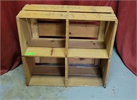 4 Cube Wooden Crate
 - Size is 26"l x 12"w x 24"h