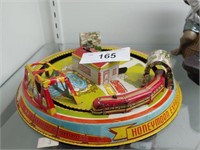 Tin Litho Wind-Up "Honeymoon Express" Train