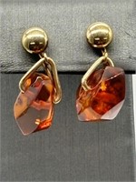 Vintage High-Quality Baltic Amber Earrings