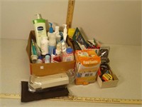 Lot of bathroom supplies, marbles and more