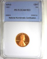 1979-S T1 Cent PR70 DCAM RD LISTS $2700