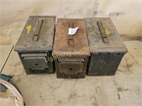 THREE VINTAGE AMMO CANS