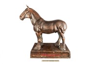 39 Inch Tall Budweiser Clydesdale Horse Statue,