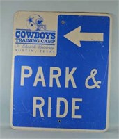 Dallas Cowboys  Park & Ride Metal Sign