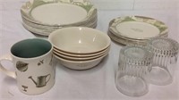 Corral plates and bowls with Pfaltzgraff coffee