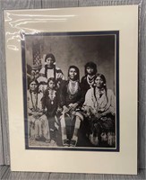 Matted Photo of Chief Joseph & Family