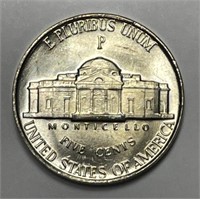 1945-P Jefferson Silver Nickel Gem Uncirculated BU