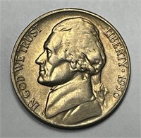 1950-D Jefferson Nickel Gem Uncirculated BU