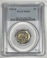 1928-D Buffalo Nickel PCGS MS64