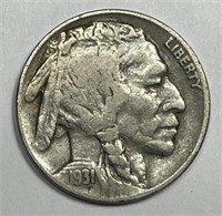 1931-S Buffalo Nickel Very Good VG