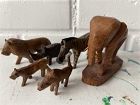 Miniature Carved African Animals