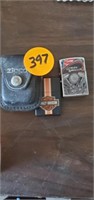 HARLEY DAVIDSON ZIPPO LIGHTERS / CASE