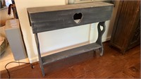 Console Table Shabby Chic Heart Plunge Cut