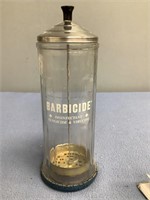 Vintage Barbicide jar