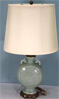 Chinese Style Celadon Table Lamp