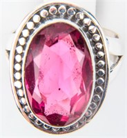Jewelry Sterling Silver Pink Stone Ring
