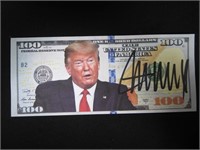 Donald Trump Signed Play Money COA Pros