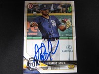 Fernando Tatis Jr Signed Trading Card COA Pros