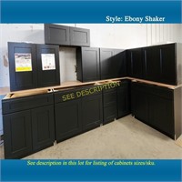 30" 11 PC Ebony Kitchen Cabinet Set CRN