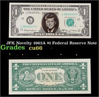JFK Novelty 1963A $1 Federal Reserve Note Grades G