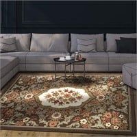 Antep Rugs Alfombras Non-Skid 6'7 x 9' Brown