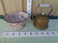 Vintage Strainer & Tea Pot