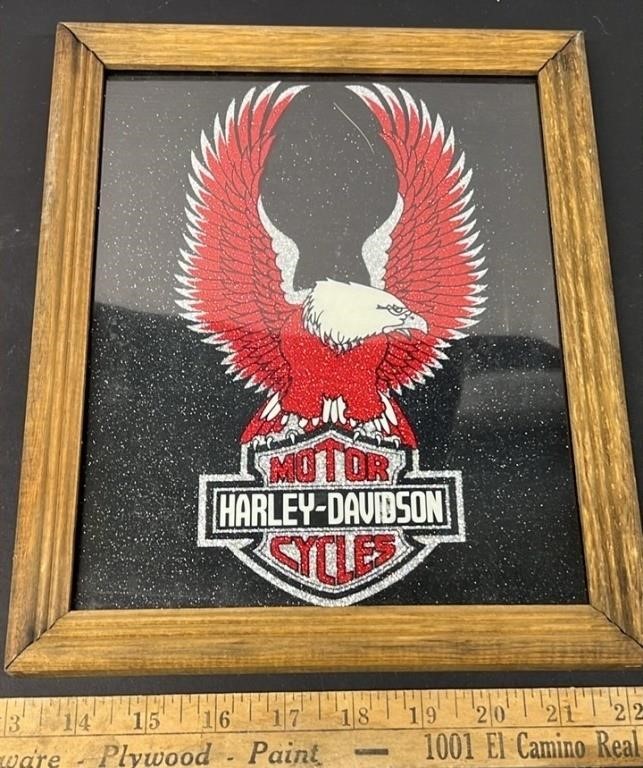 Framed Harley Davidson Emblem 9" x 12"