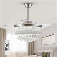 Lediary 42 Inch Chandelier Ceiling Fans With Light